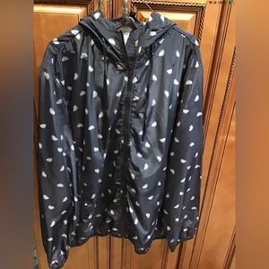 seasons MOSSIMO Womens hooded jacket windbreaker Navy size XLarge Feather NWOT